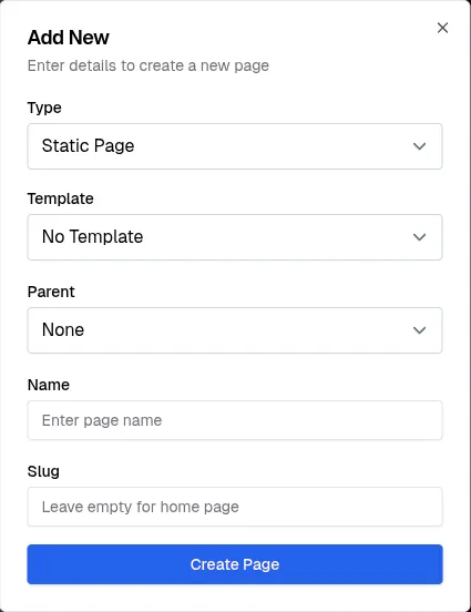 Add New Form